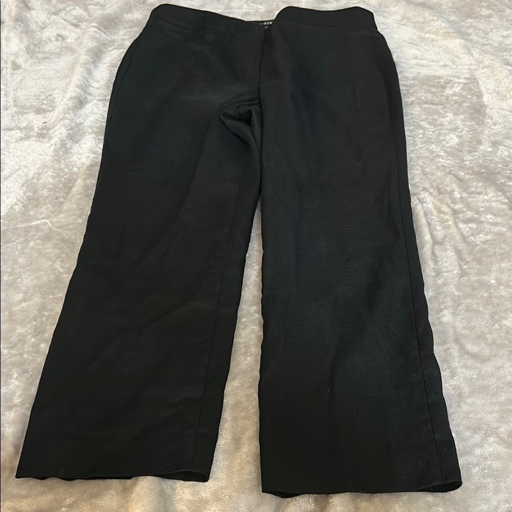 J crew Kate straight leg linen pant in black